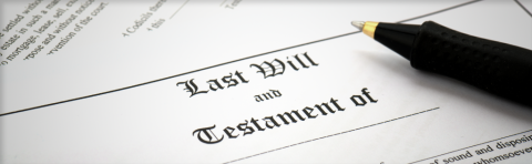 Last will and testament form.