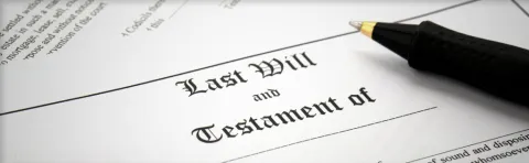 Last will and testament form.